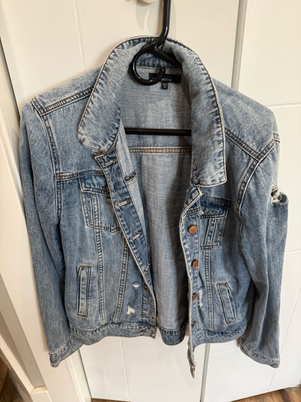 Distressed Light Blue Denim Jacket